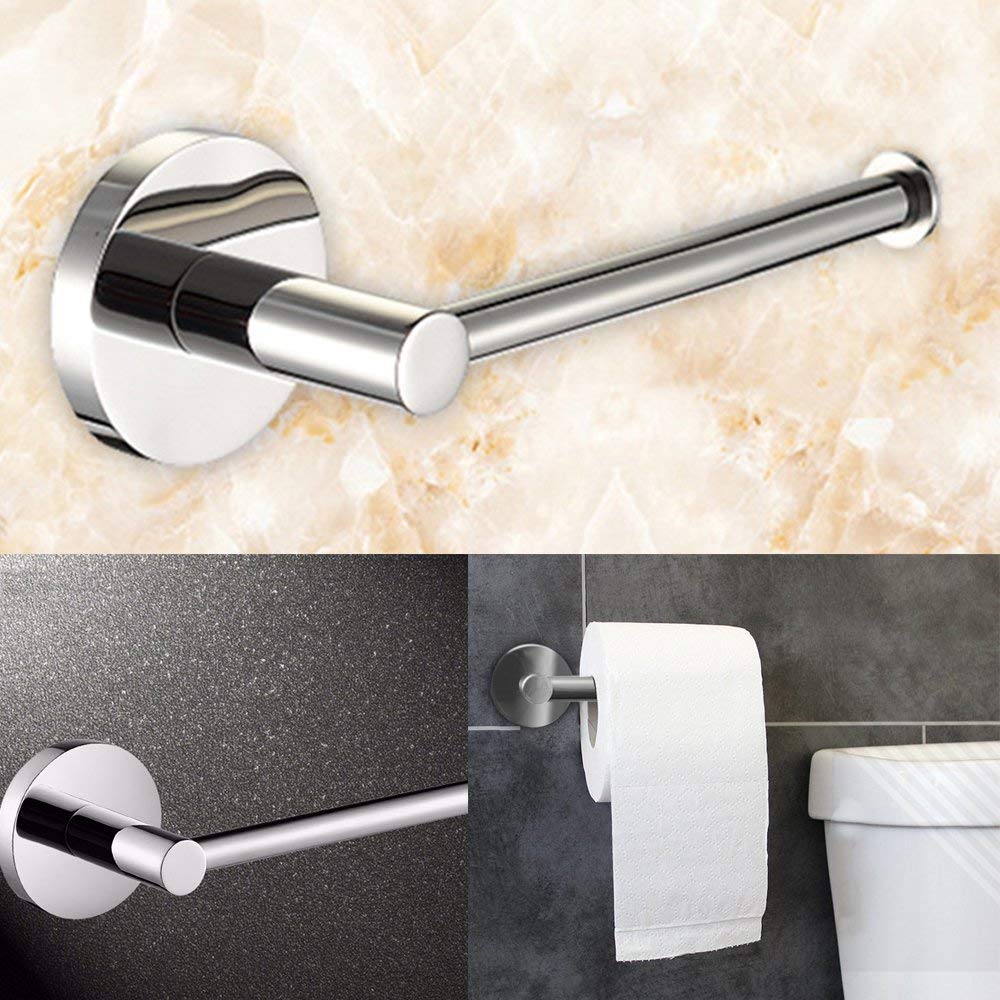 Jfbl wandgemonteerde toiletrolhouder gepolijst chroom roestvrij staal badkamer keuken papieren handdoekdispenser tissue roll hack