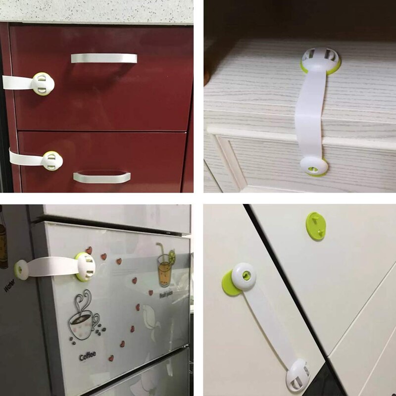 Latches Child Proof Drawer Locks No Drill Adhesive Toddler Security Baby Safety Locks for Closet, Cupboard, Fridge, Refrigerator