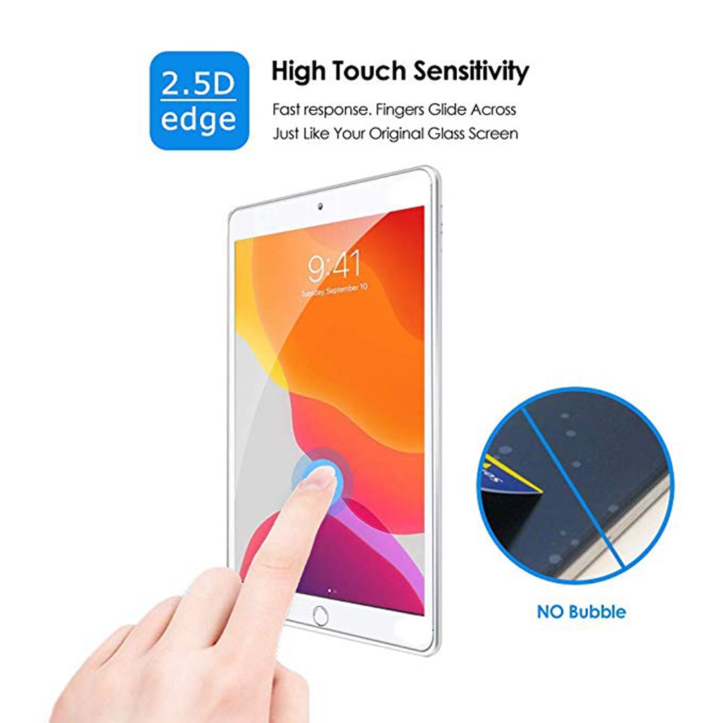 For iPad 7th Generation 10.2inch Tempered Glass Screen Protectors 2x Clear Tempered Glass Screen Protectors 10.2inch