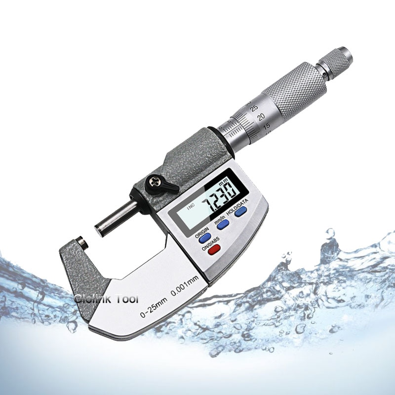 Micrómetro Digital 0-25 Mm - Precisión ±0.02 Mm, Pantalla LCD, Ideal Para Mediciones De Profundidad En Metal Y Fibra
