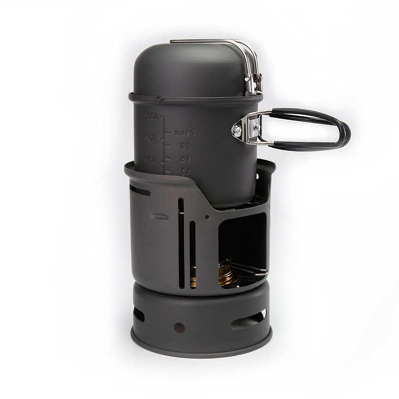 7 stk/sæt bærbar skål udendørs madlavning camping køkkengrej komfur gryder tilbehør