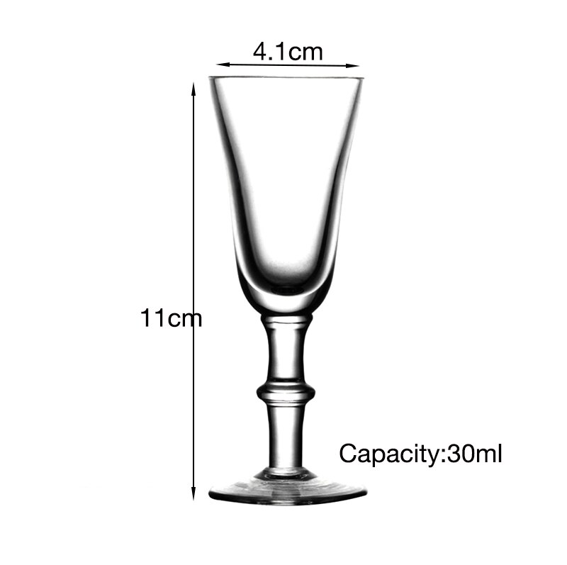 30ml Stemmed Liqueur/Schnapps Glasses Shot Glass Rainbow Cocktail Glass