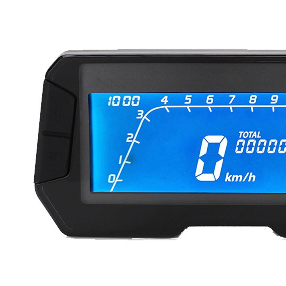 12000RPM 6 Gear Universal Motorcycle LCD Digital Speedometer Odometer Backlight Motorcycle Odometer for 1,2,4 Cylinders Meter