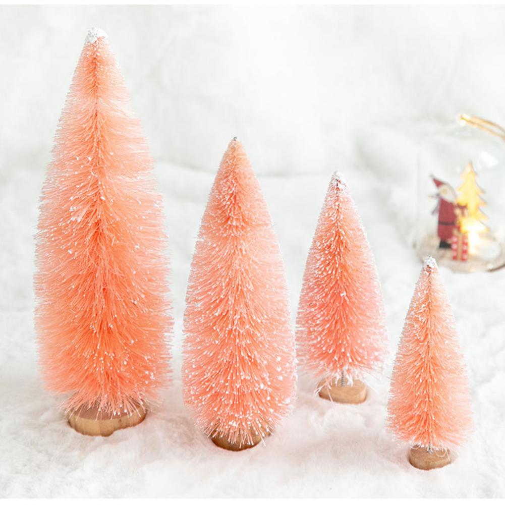 Mini sapin de noël de couleur rose Stable, décoration universelle, petit arbre de noël