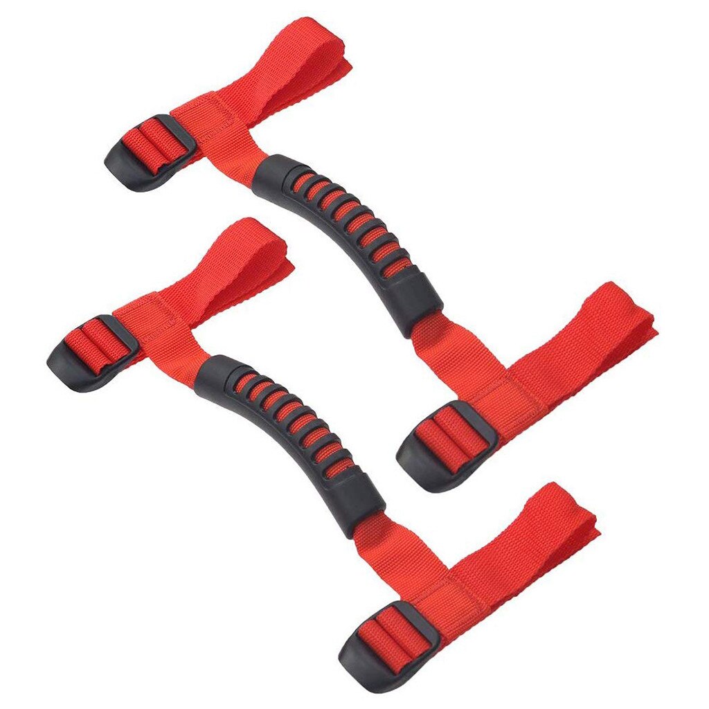 Top Auto-Styling Sales 2X Universele Roll Bar Kooien Grab Handle Hold Voor UTV Jeep Wrangler YJ TJ JK JKU: Red