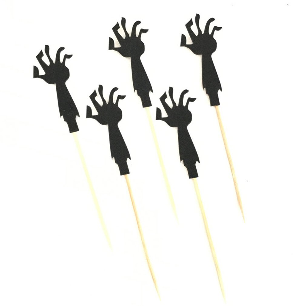 Halloween Paper Zombie Arm Insert Card To Imitate Zombie Hand Cake Decoration