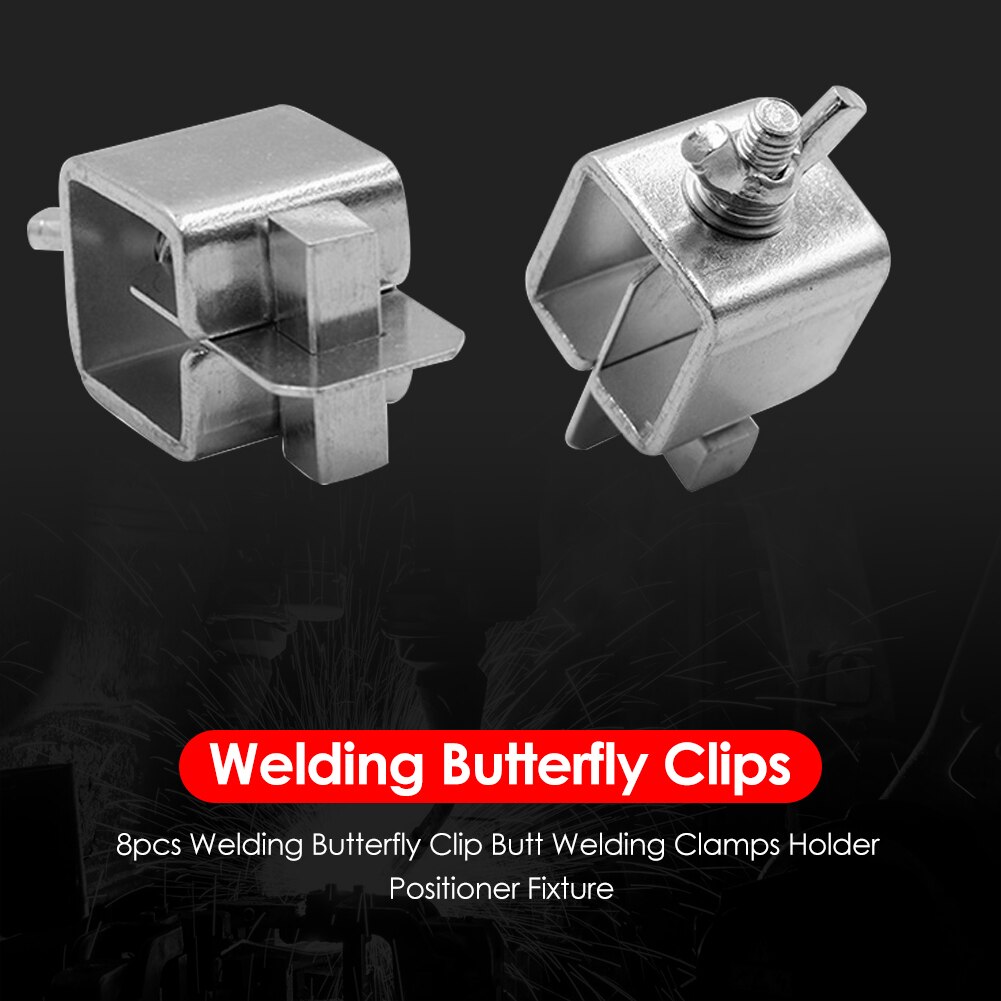 8pcs Welding Butterfly Clip Butt Welding Clamps for Sheet Metal Car Door Skin Fender Panel Welding Holder Positioner Fixt