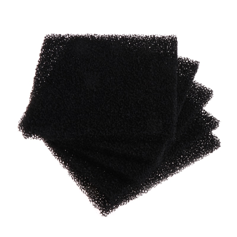 5 uds. Esponja Universal de espuma de carbón activado negro para filtro de aire, almohadilla de hoja impregnada
