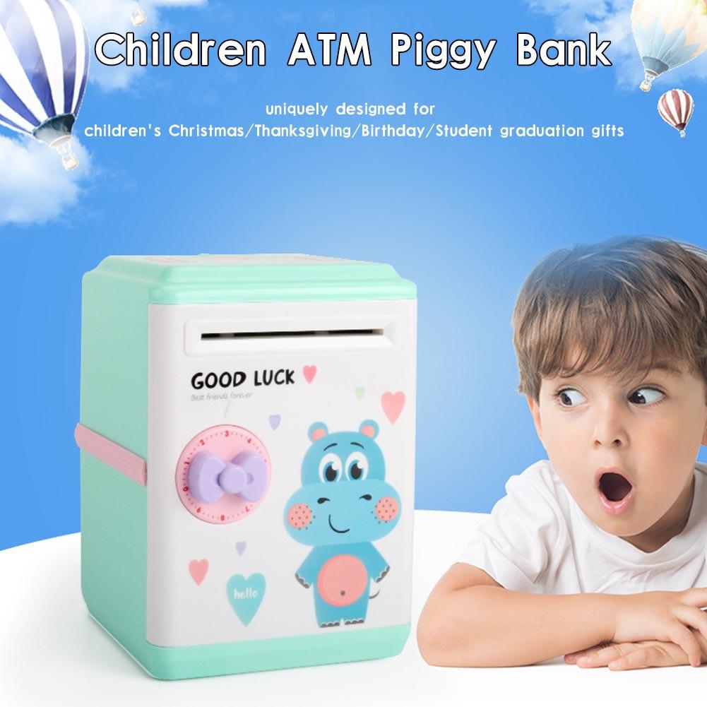 Innovative ATM Piggy Bank Intelligent Automatic Opening Password Vouchers Exotic Children's Toys