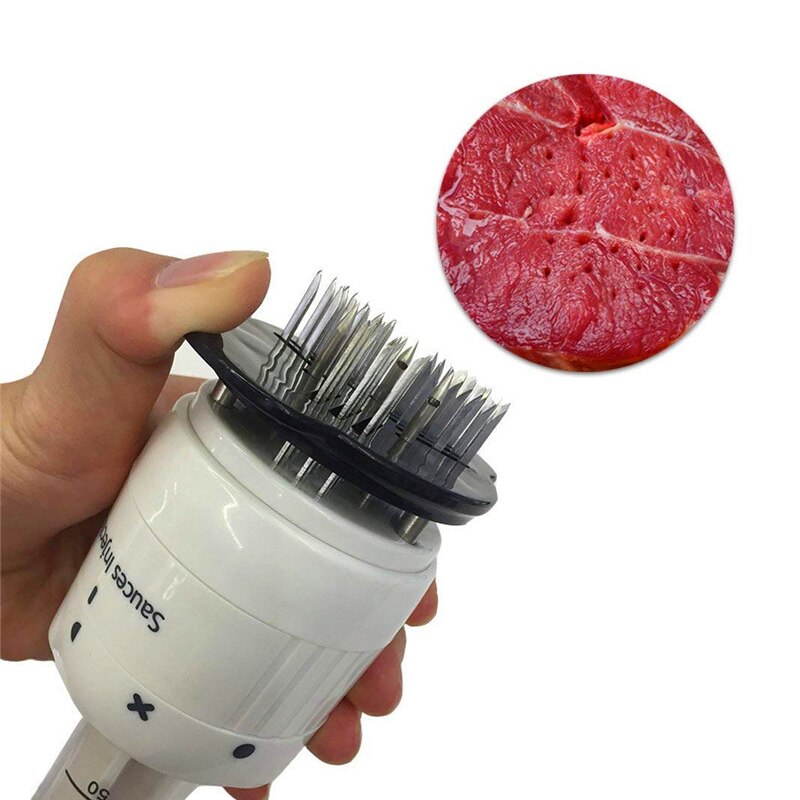 2-in-1 Meat Tenderizer Marinade Injector BBQ Meat Steak Beef Sauce Tenderizer with Stainless Steel Needle