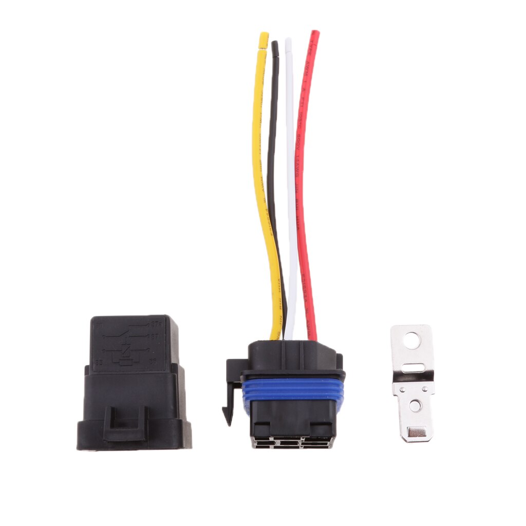 12V Relay 4 PIN Automotive 40AMP 40a 4 Wire Relay Socket Plug