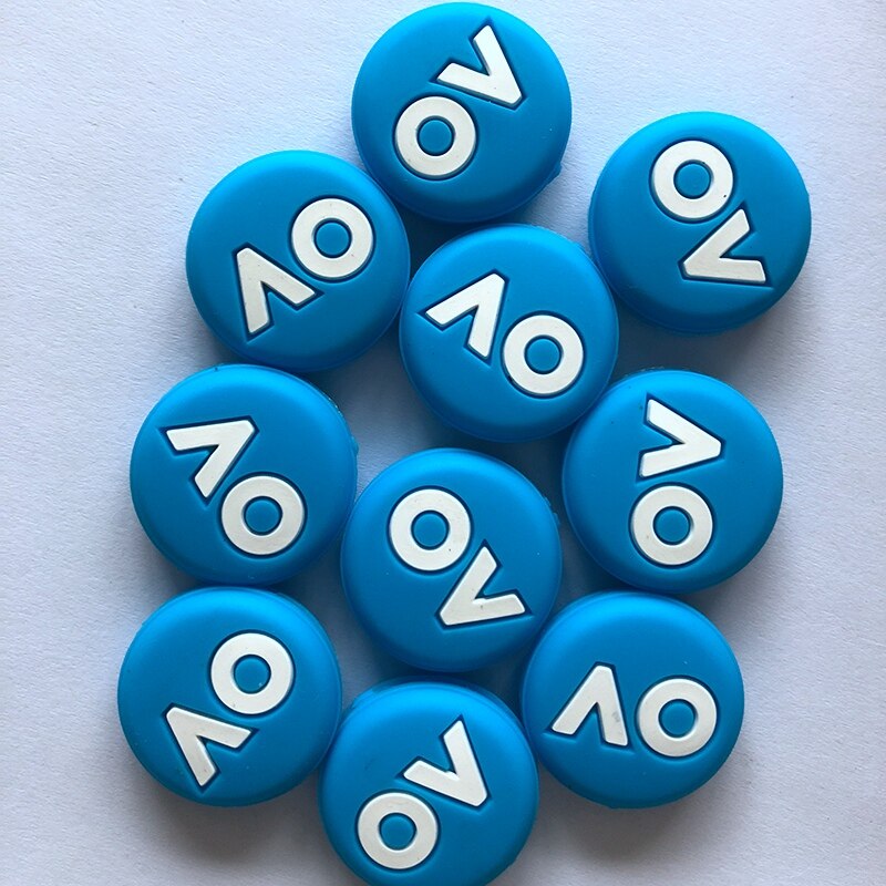 Amortecedor de vibração para raquete de tênis, amortecedor de silicone antivibração para raquete de tênis com 10 peças