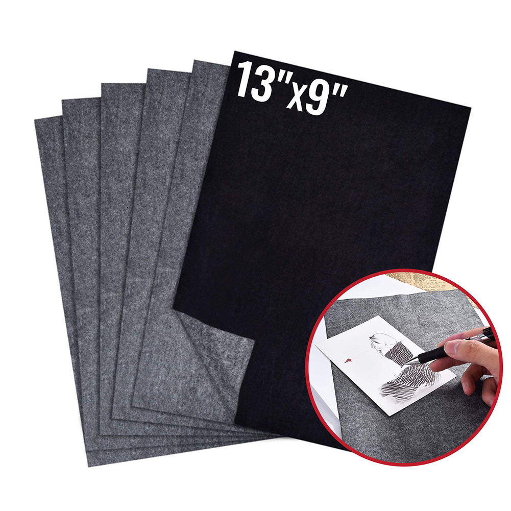 Conjunto de papel de carbono para pintar, papel de calco negro A4, grafito, accesorios de pintura reutilizables, trazado Legible #16, 100 unidades