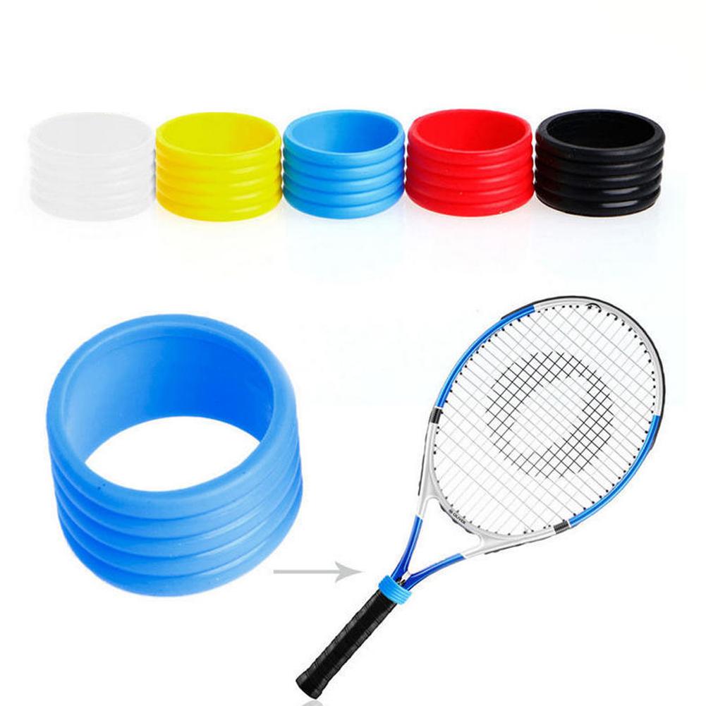 5 pz elastico Tennis badminton racchetta maniglie anello di gomma Tennis racchetta banda badminton grip Tennis racchetta fascia overgrip