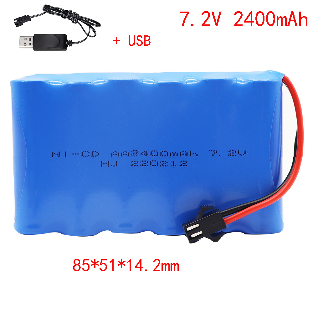 4.8 V/6 V/7.2 V Ni-CD Batterij Oplaadbare Batterij AA Batterij Gebruikt voor Speelgoedauto Dump Truck Vierwielaandrijving Legering Klimmen Auto