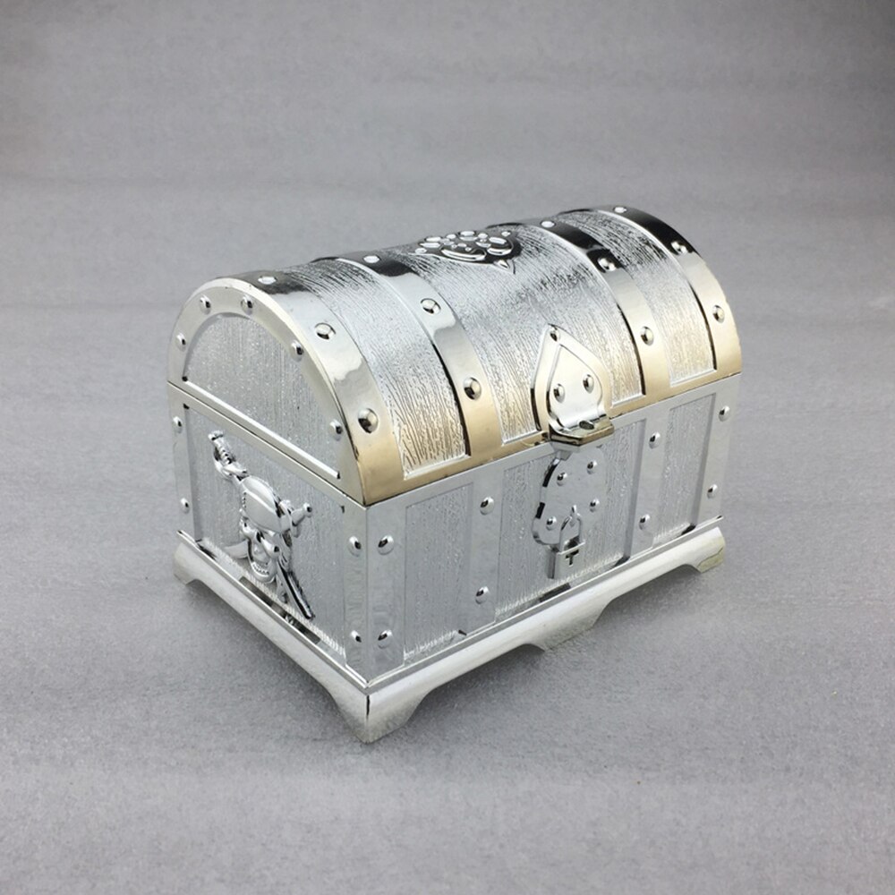 Plastic Pirate Treasure Box Crystal Gem Jewelry Box Storage Organizer Chest Box Treasure For Jewelry Gem Trinket Box