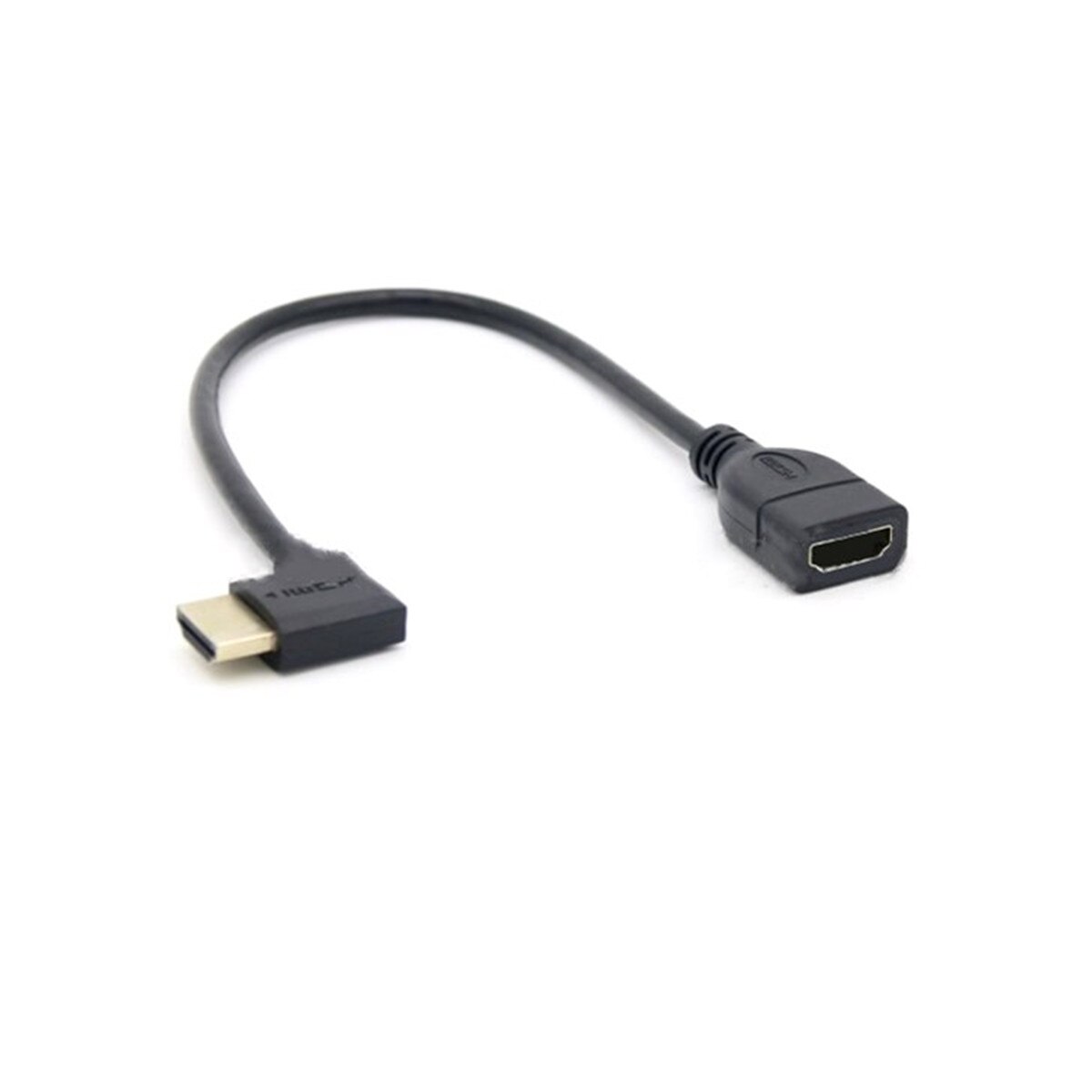 90 Degree UP Angled HDMI Male to HDMI Female Converter Adapter Cable Lead: M-Female Left (30cm)
