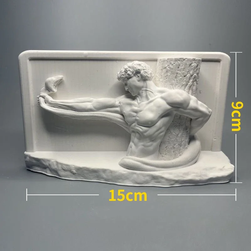 Nordic INS Style Character Gypsum Statue DIY Painted Sketch Photography Props Tabletop Decorations Home Art Plaster Decoration: Gold