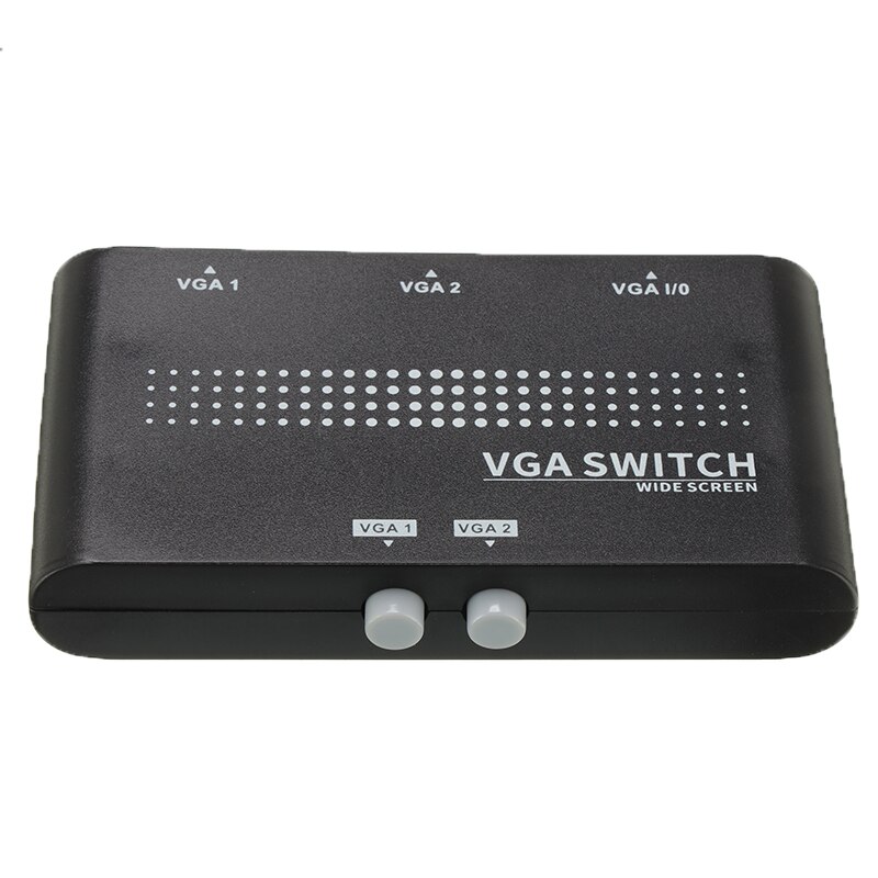 Vga Selector Box Vga/Svga Manual Sharing Keuzeschakelaar 2 In 1 Out Switcher Box Voor Lcd Pc Quick switching Mini 2 Port