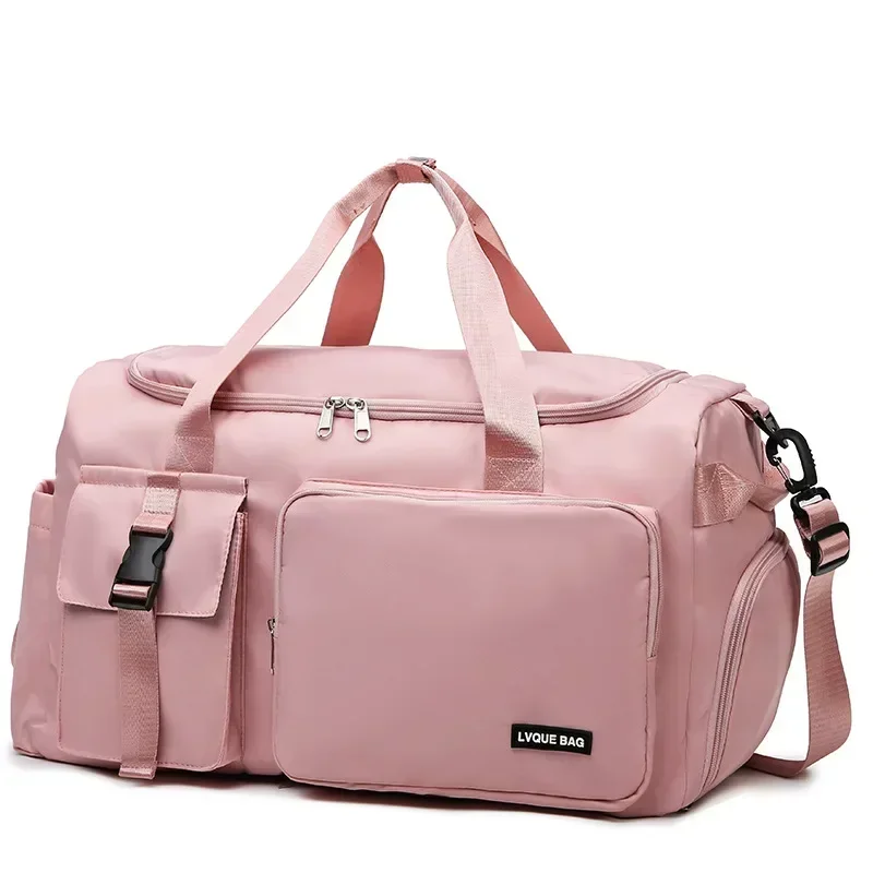Travel dry wet separation women's sports fitness bag swimming backpack fitness outdoor sports travel bag weekend: Light Grey