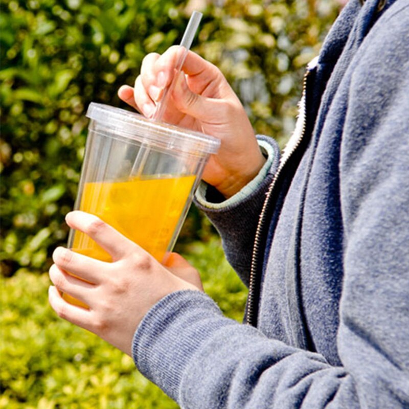 Stro Cup Lovertjes Glitter Cup Kleurrijke Koffie Sap Stro Mok Eenvoudige Plastic Bodem Outdoor Draagbare Cup