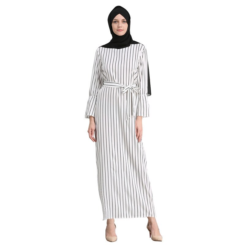 Femmes bande musulmane longue Maxi Hijab Robe arabe dubaï Abaya Robe robes Kimono Jubah Ramadan arabe vêtements islamiques: XXL