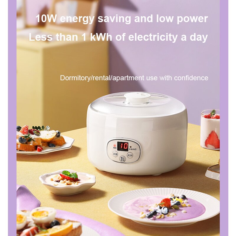 Automatische Elektrische Joghurt Hersteller Edelstahl Liner Container wein Hersteller joghurt Buttermilch sauer milch maschine 1L EU