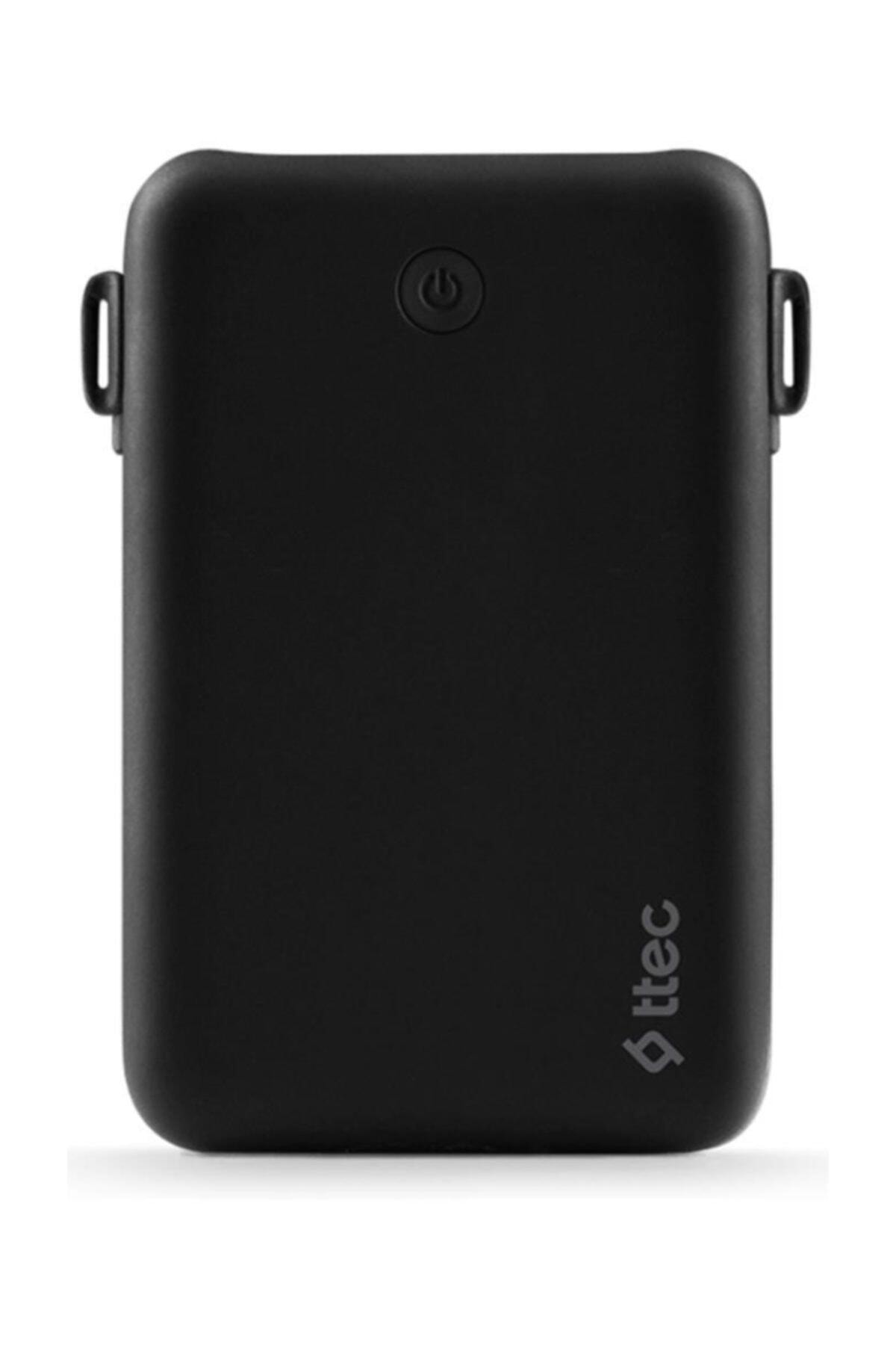 Recharger Duo + Iphone Lightning Built-In Wired Portable Charger/Powerbank Black 10.000mah