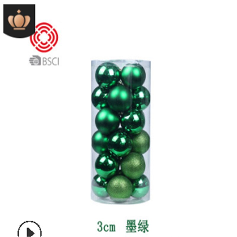 Glitter Christmas Ball 24PCS Hanging Baubles Tree Decoration Xmas Ornaments UK: Army Green