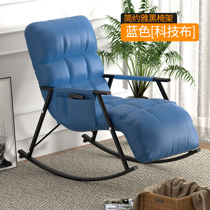 Mecedora ajustable transpirable para balcón, ocio, siesta, sofá perezoso, luz de lujo, dormitorio, sala de estar, silla perezosa despreocupada: Verde militar