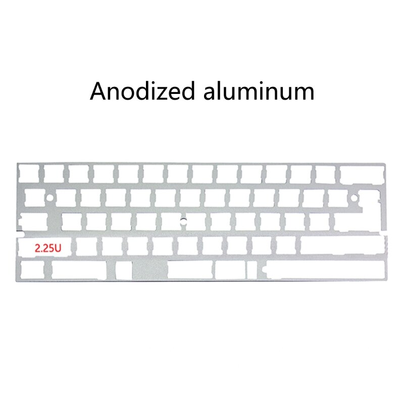 2.25U Left Shift Aluminum Alloy Plate 60% DZ60 Plate for DIY Mechanical Keyboard Stainless Steel Plate GH60