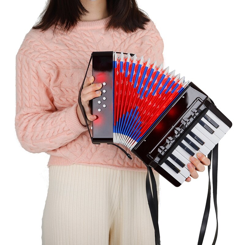 17 Key 8 Bas Accordeon Professionele Mini Accordeon Educatieve Muziekinstrument Voor Kinderen Kids Volwassen