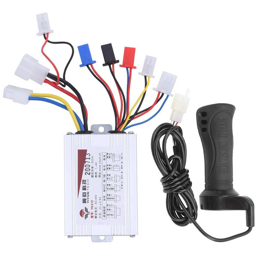E-Bike Controller 36V 350W Elektrische Fiets E-Bike Controller En Verlengen Kabel Gashendel Set elektrische Fiets Accessoire: 48V 800W
