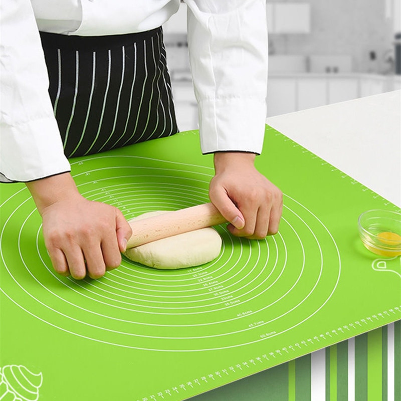 Tapete para massa de silicone 50*40cm, esteira para amassar massa, ferramenta de cozinha antiaderente, placa de bolo, grande temperatura alta almofada para massa, utensílio de cozinha