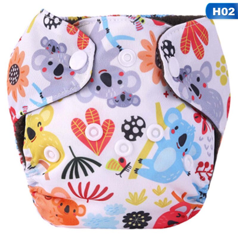 Leuke Cartoon Pttern Luier Voor Baby Kids Bamboe Houtskool Ultradunne Pasgeboren Baby Luiers Nb Aio Doek Luier Fit Voor 0-3Kg: DP0057H02