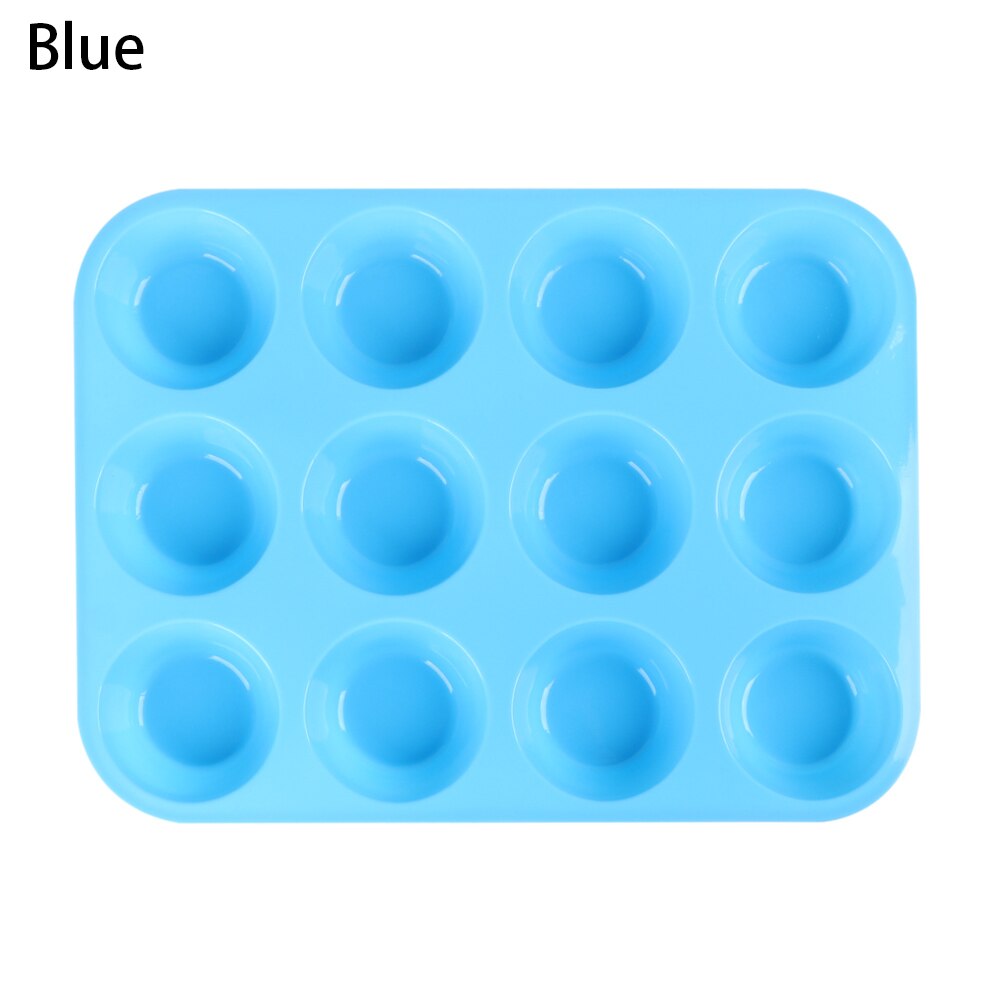 12 rooster siliconen grote muffin yorkshire puddingvorm antiaanbak cupcake bakvorm bakvorm keuken diy bakgereedschap: Blauw