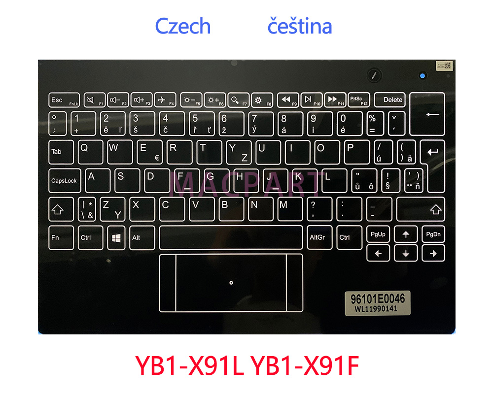 Original Keyboard for 10.1&quot; Lenovo Yoga Book Yogabook YB1-X90L YB1-X90F YB1-X91L YB1-X91F X90 X91 Palmrest Topcase Cover: X91  Czech