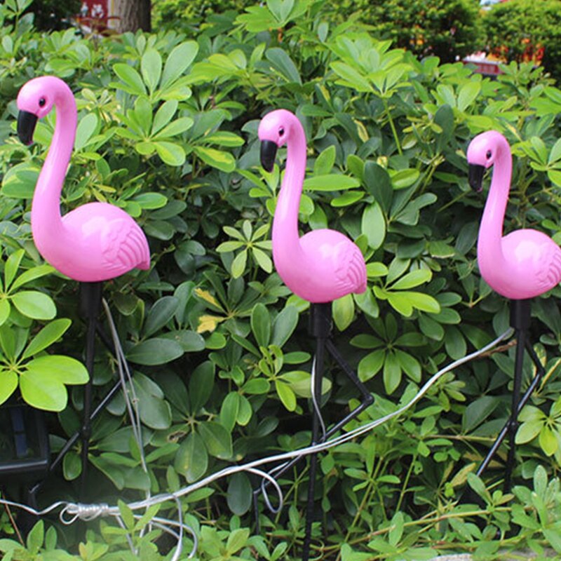3pcs LED Solar Garden Light Flamingo Lawn Lamp Waterproof Solar Led Lights Outdoor For Garden Decoration Parties