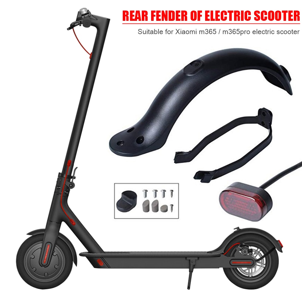 Durable Scooter Mudguard for Xiaomi Mijia M365/ M365Pro Electric Scooter Tire Splash Fender with Rear Tail Light Back Guard Wing