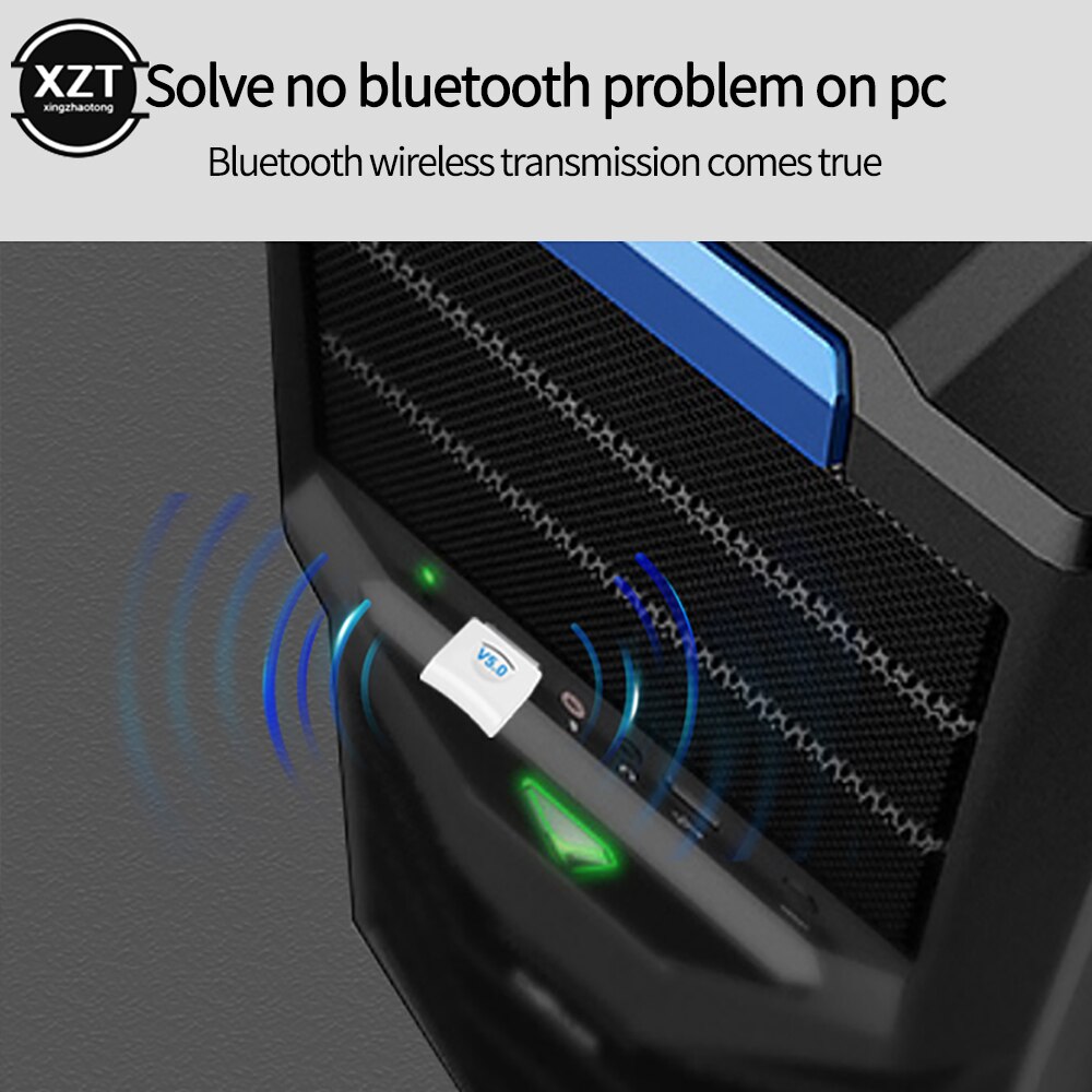 USB Bluetooth dongle adapter V5.0 suitable for PC computer laptop wireless music audio speaker earphone receiver transmitter