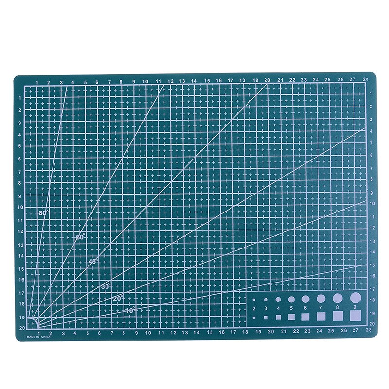 PVC30*22cm A4 Grid Lines Self Healing Cutting Mat Craft Card Fabric Leather Paper Board DIY Tools Woodworking Mats Handmade Mats: Green