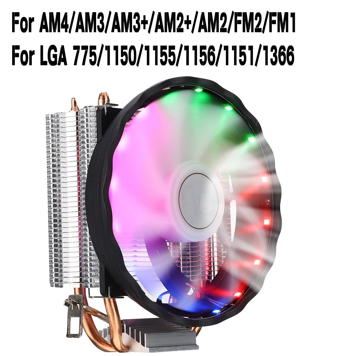 Dc 12V 3/4Pin Cpu Cooler Fan Kleurrijke Backlight 90 Mm Cpu Koelventilator Pc Heatsink Cooler Voor intel/Amd Voor Pc Computer Case Fan: 4pin 1 fan