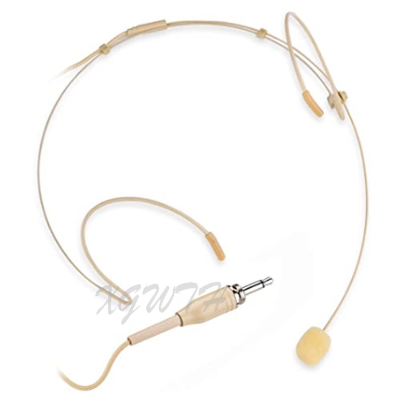 Headset Microphone Omnidirectional Condenser Double Ear Hanging Headworn Mic For Karaoke Wireless System BodyPack Transmitter