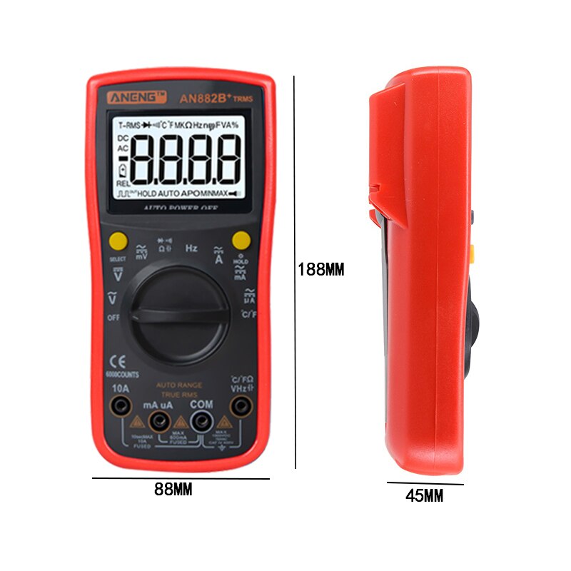 Handheld Digital Multimeter High-precision Universal Meter Electrician Test DC Voltage Current Meter Not Included Battery