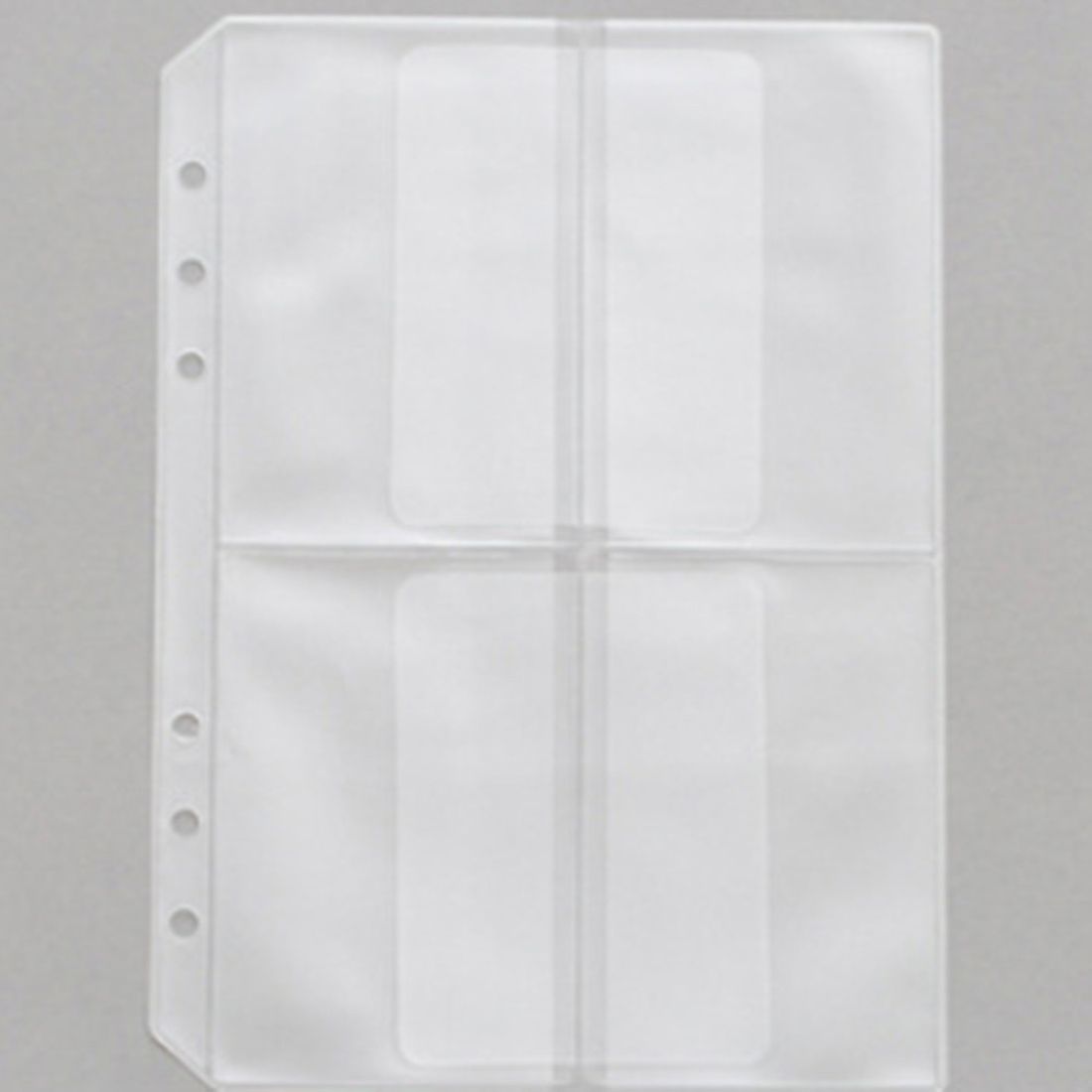 A5 A6 Pvc Notebook Pouch Tassen 6 Gaten Losse Blad Binnenzak Voor Bindmiddel Planner Dagboek Ticket Opslag Card Organizer: A5 four pocket