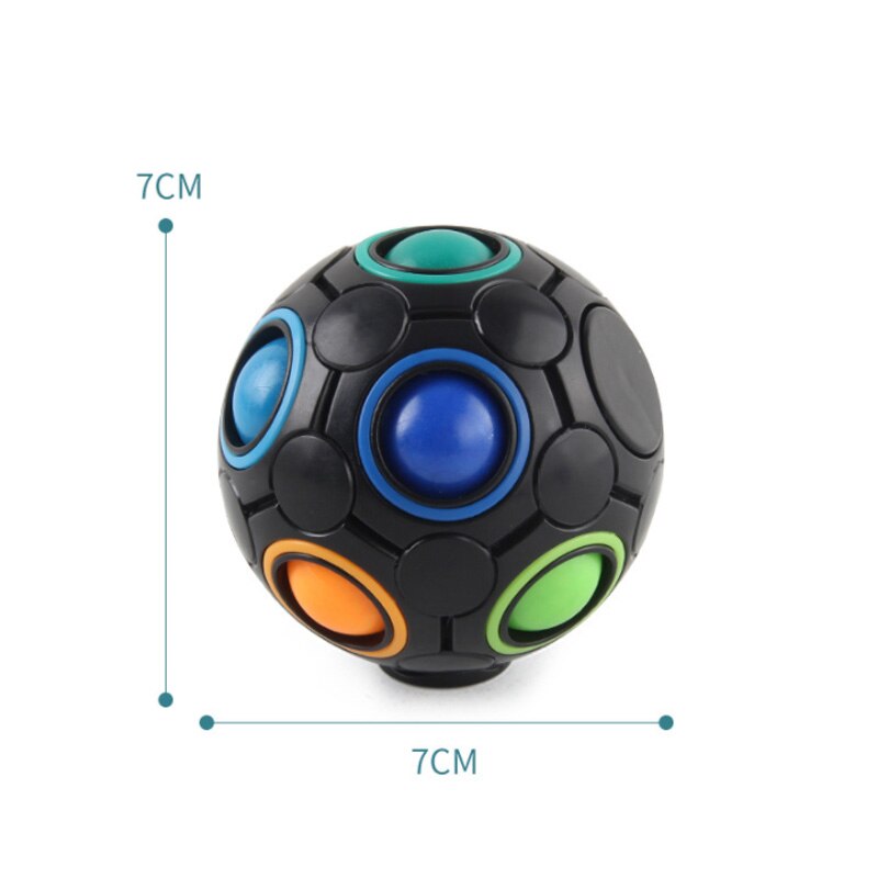 Regenbogen Puzzle Ball Würfel Magie Regenbogen Ball Bündel betonen zappeln Spinner Ball Gehirn Teaser Spiele Zappeln Spielzeug freundlicher Erwachsene 1Stck