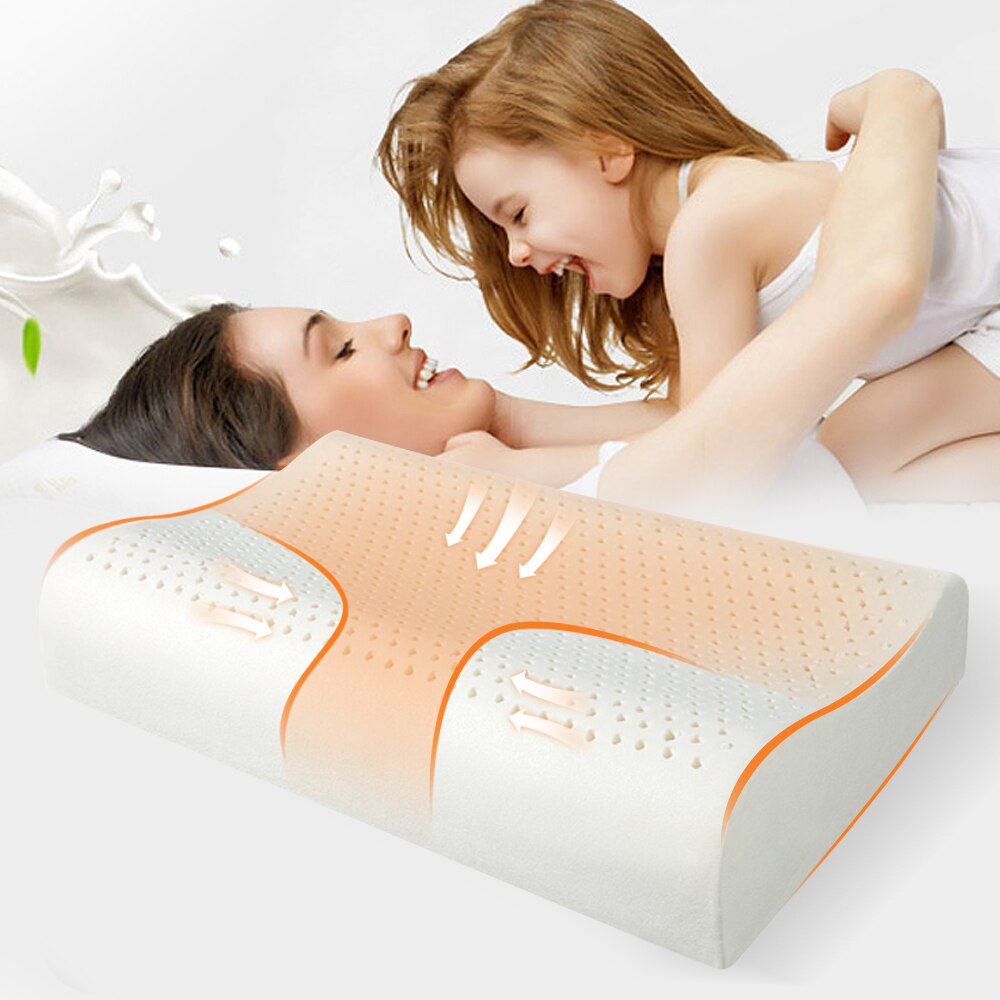 Nekkussen van natuurlijk latex, orthopedisch beddengoed, cervicale massagekussen, kussen met kussensloop voor pijnverlichting in de gezondheidszorg