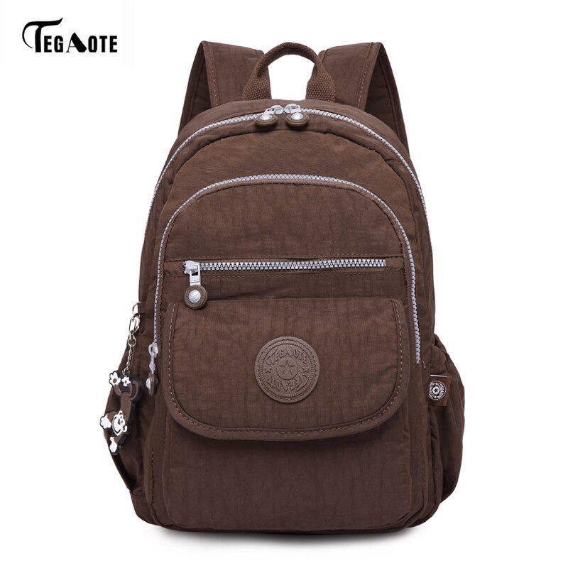 TEGAOTE Small Backpack for Teenage Girl School Backpacks Women Luxury Bolsa Casual Nylon Waterproof Bagpack Mochila: 7