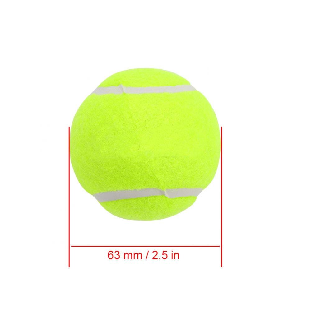 3Pcs Rubber Tennis Ball High Resilience Durable Tennis Practice Ball for School Club Competition Training Exercises