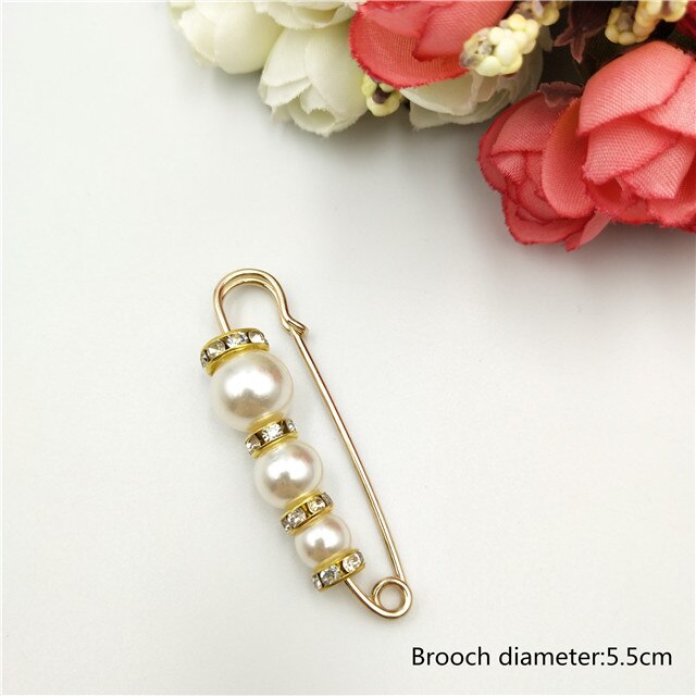 Brooches Pin Jewelry for Women Suit Hats Clips Sweater Coat Decorative Rhinestone Pearl Brooch Pins Jewelry 1pcs: 3